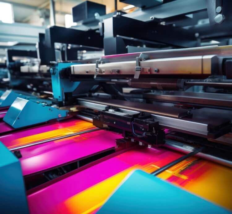 printing press machine mass production action